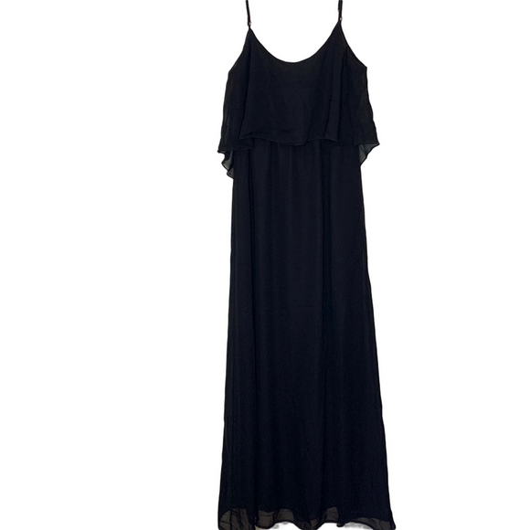 Wet Seal Dresses & Skirts - NWT Wet Seal black maxi dress with a chiffon overlay size medium